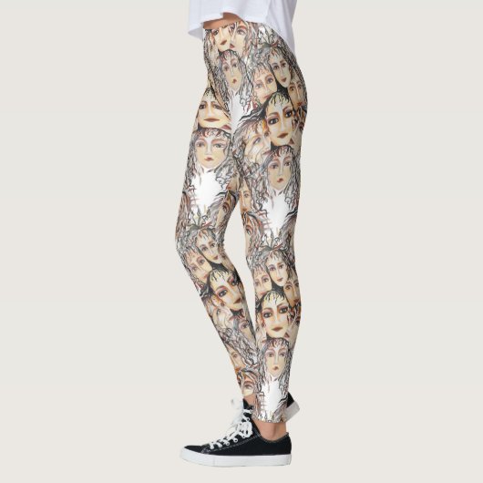 Pop Art Anime Pattern met Feminine Elements Leggings (Links)