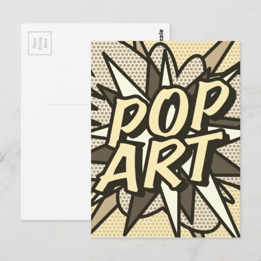 POP ART Antieke Pret Retro Stripboek Briefkaart (Voorkant / Achterkant)