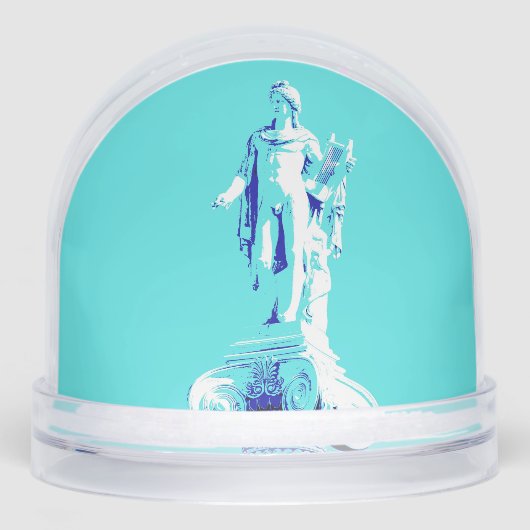 Pop Art Apollo Greek Statue – Bold Classical  Sneeuwbol (Voorkant)