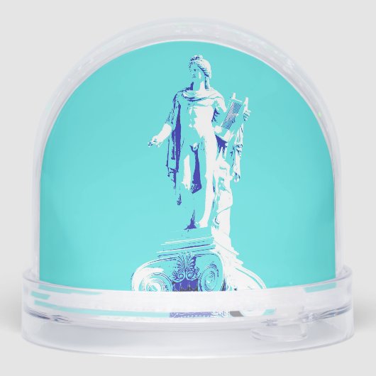 Pop Art Apollo Greek Statue – Bold Classical  Sneeuwbol (Achterkant)