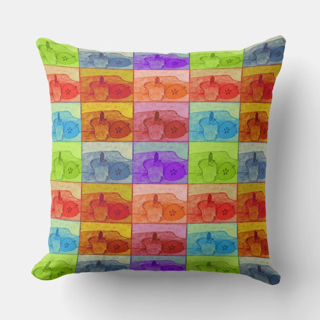 Pop Art Appel Accent Kussen (Voorkant)