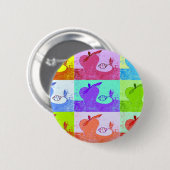 Pop Art Appel Ronde Button 5,7 Cm (Voorkant /achterkant)