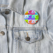 Pop Art Appel Ronde Button 5,7 Cm (In situ)