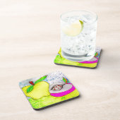 Pop Art Appels Drank Drankjes Onderzetter (Rechterzijde)