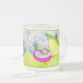 Pop Art Appels Frosted Mok (Voorkant rechts)