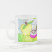 Pop Art Appels Frosted Mok (Links)