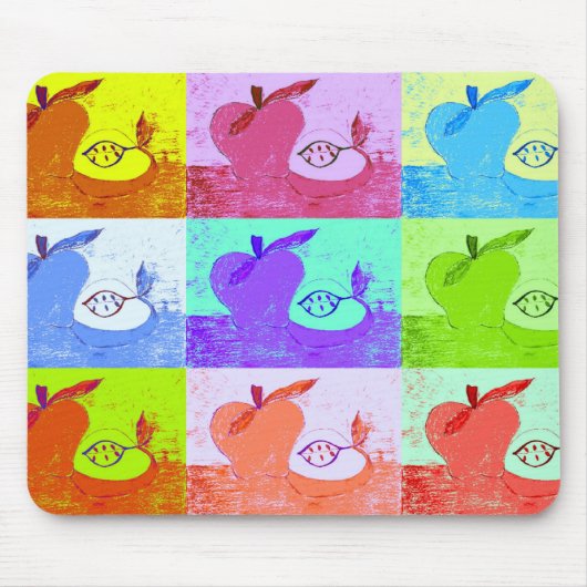 Pop Art Apple Muismat (Voorkant)
