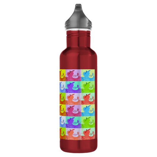 Pop Art Apple Pexagon Waterfles Waterfles (Rechts)