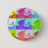 Pop Art Apple Ronde Button 5,7 Cm (Voorkant)