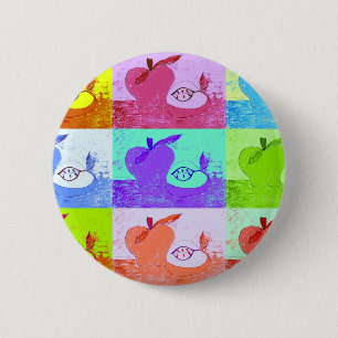 Pop Art Apple Ronde Button 5,7 Cm