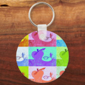 Pop Art Apple Sleutelhanger (Voorkant)