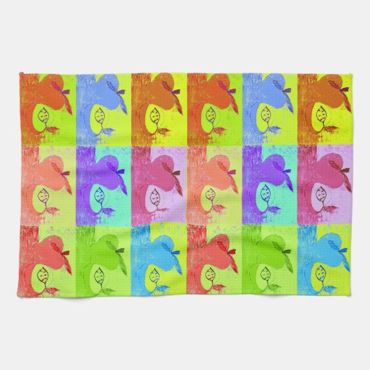 Pop Art Apple Theedoek (Horizontaal)