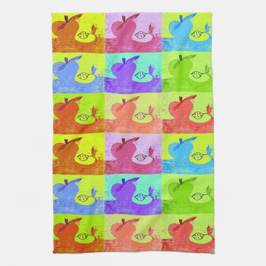 Pop Art Apple Theedoek (Verticaal)