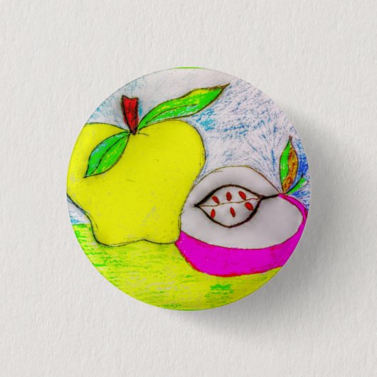 Pop Art Apples Ronde Button 3,2 Cm (Voorkant)