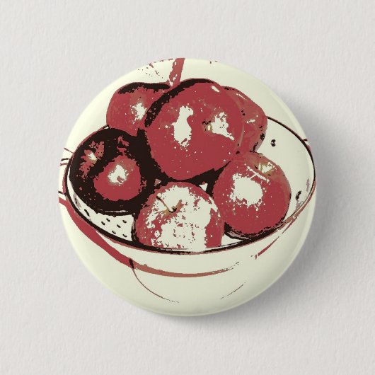 Pop Art Apples Ronde Button 5,7 Cm (Voorkant)