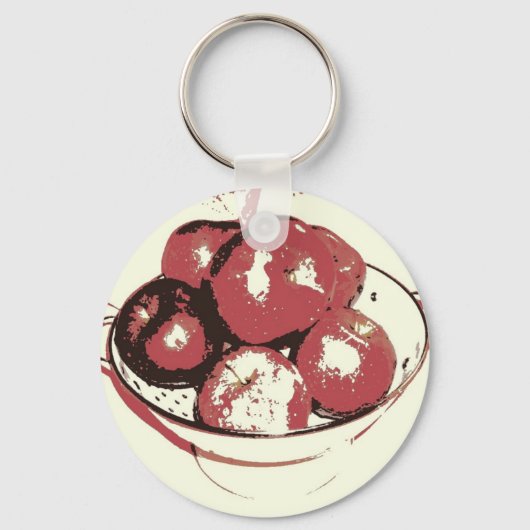 Pop Art Apples Sleutelhanger (Voorkant)