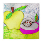 Pop Art Apples Tegeltje (Voorkant)