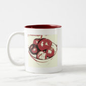 Pop Art Apples Tweekleurige Koffiemok (Links)