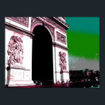 Pop Art Arc de Triomphe Poster<br><div class="desc">Pop poster van L'Arc de Triomphe in Parijs.</div>