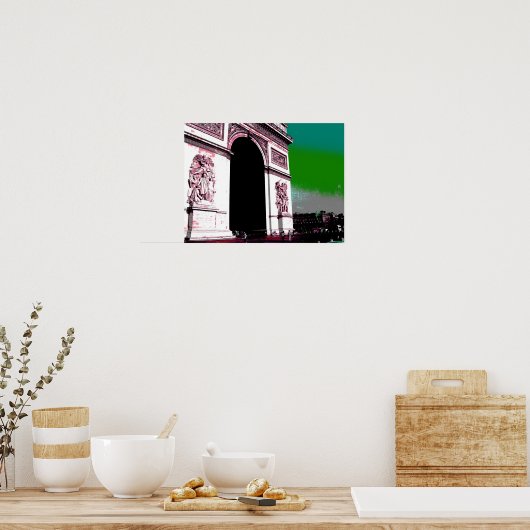 Pop Art Arc de Triomphe Poster (Keuken)