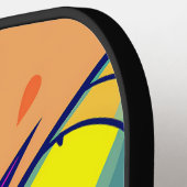 Pop Art Astronaut Driving Rocket Car Pickleball Paddle (Links Detail)