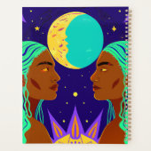 Pop Art Astronaut Driving Rocket Car Planner (Achterkant)