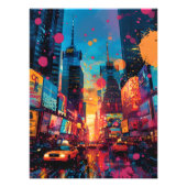 Pop Art: Atardecer en la Ciudad Foto Afdruk (Voorkant)