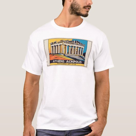 Pop-Art Athens Parthenon 1 T-shirt (Voorkant)