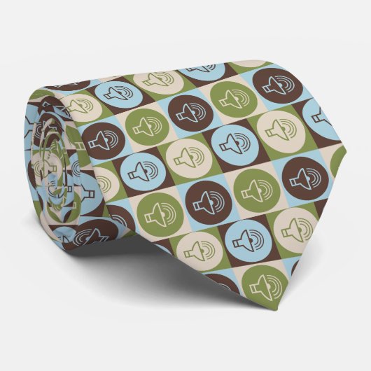 Pop Art Audiology Stropdas (Opgerold)