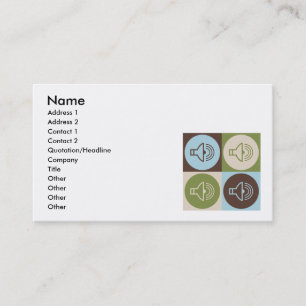 Pop Art Audiology Visitekaartje