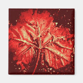 Pop Art Autumn Leaf Magnet (Voorkant)