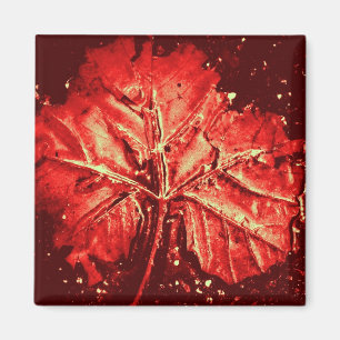 Pop Art Autumn Leaf Magnet