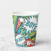 Pop Art Baby Boy Papieren Bekers (Achterkant)