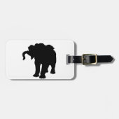 Pop Art Baby Elephant Silhouette Bagagelabel (Voorkant horizontaal)