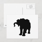 Pop Art Baby Elephant Silhouette Briefkaart (Voorkant / Achterkant)