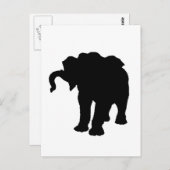 Pop Art Baby Elephant Silhouette Briefkaart (Voorkant / Achterkant)