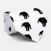 Pop Art Baby Elephant Silhouette Stropdas (Opgerold)