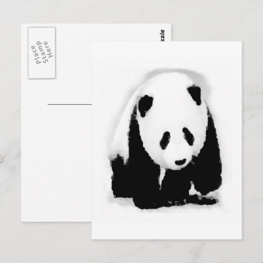 Pop Art Baby Panda Briefkaart (Voorkant / Achterkant)