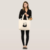 Pop Art Baby Panda Grote Tote Bag (Voorkant (model))