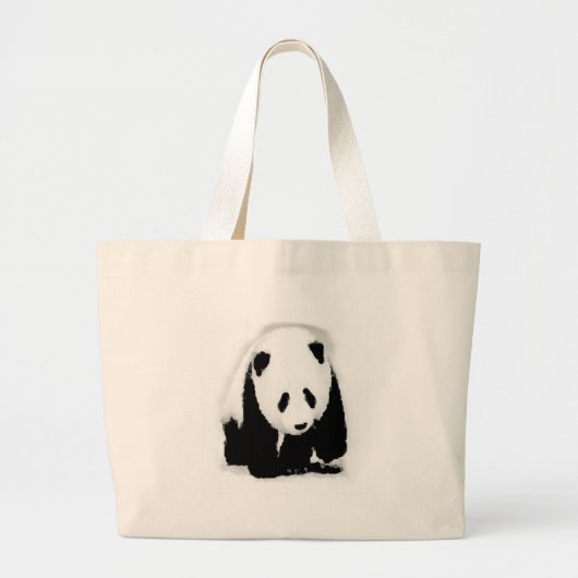 Pop Art Baby Panda Grote Tote Bag (Voorkant)