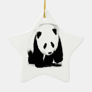 Pop Art Baby Panda Keramisch Ornament