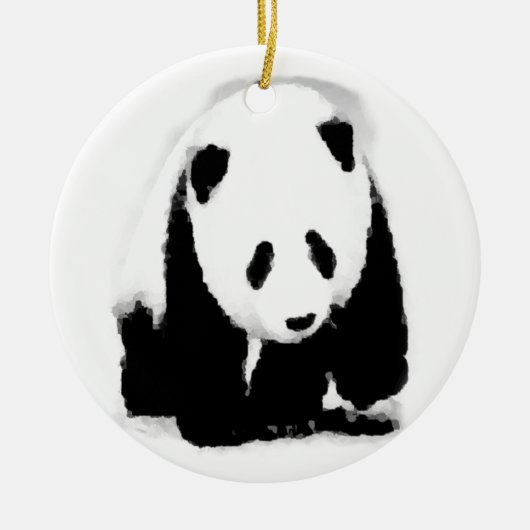 Pop Art Baby Panda Keramisch Ornament (Voorkant)