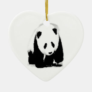 Pop Art Baby Panda Keramisch Ornament