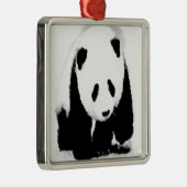 Pop Art Baby Panda Metalen Ornament (Rechts)