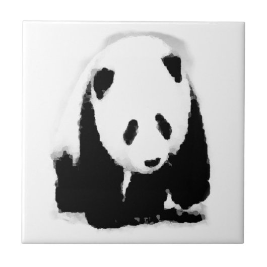Pop Art Baby Panda Tegeltje (Voorkant)