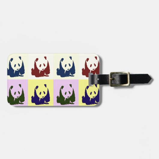 Pop Art Baby Pandas Bagagelabel (Voorkant horizontaal)