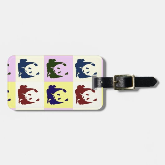 Pop Art Baby Pandas Bagagelabel (Voorkant horizontaal)