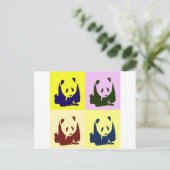 Pop Art Baby Pandas Briefkaart (Staand voorkant)