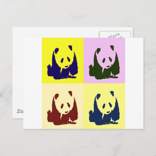 Pop Art Baby Pandas Briefkaart (Voorkant / Achterkant)