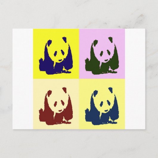 Pop Art Baby Pandas Briefkaart (Voorkant)